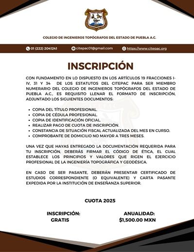 INSCRIPCION CITEPAC